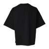 Black Printed Cotton Crew Neck Tee T-shirt - Image 4