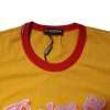 Yellow Printed Cotton Short Sleeves T-shirt - Image 5