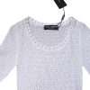 White Viscose Short Sleeve Crochet Top - Image 5