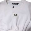 White Cotton Blend 3/4 Sleeves Blouse Top - Image 5