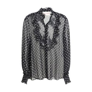 Polka dot silk Shirt