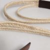 Brown Jute Leather Woven Metal Buckle Belt - Image 7
