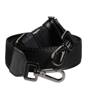 Black Solid Polyester Bag Handle Shoulder Strap