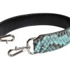 Black Blue Exotic Leather Bag Shoulder Strap - Image 3