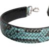 Black Blue Exotic Leather Bag Shoulder Strap - Image 4