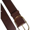 Brown Logo Engraved Metal Waist Buckle Belt - Image 6