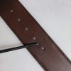 Brown Logo Engraved Metal Waist Buckle Belt - Image 8