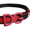 Black Red Nylon DG Metal Waist Buckle Belt - Image 4