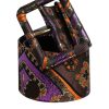 Multicolor Floral Jacquard Lurex Wide Waist Buckle Belt - Image 2