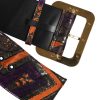 Multicolor Floral Jacquard Lurex Wide Waist Buckle Belt - Image 5