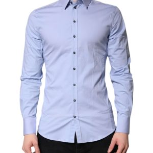 Light Blue Cotton SICILIA Dress Formal Shirt