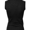 Black Lace Sheer Crew Neck Sleeveless Top - Image 4