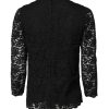 Black Lace STAFF Crew Neck Long Sleeves Top - Image 4