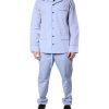 Light Blue DG Logo Cotton Men Pajama Set Sleepwear - Image 2