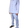 Light Blue DG Logo Cotton Men Pajama Set Sleepwear - Image 3