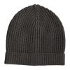 Dark Gray Cashmere Knit Winter Beanie Hat - Image 3