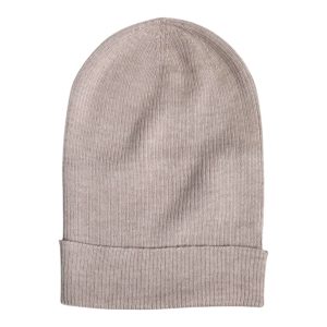 Beige Cashmere Knitted Winter Beanie Hat