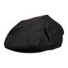 Black Cotton Newsboy Capello Cabbie Hat - Image 3