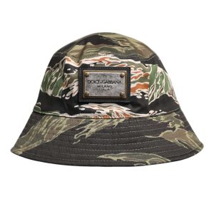 Multicolor DG Plaque Wide Brim Bucket Hat