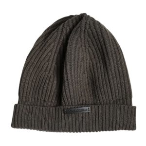 Green Wool DG Plaque Knitted Winter Beanie Hat