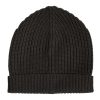 Dark Gray Cashmere Knit Winter Beanie Hat - Image 2