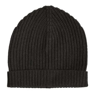 Dark Gray Cashmere Knit Winter Beanie Hat