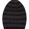 Gray Striped Wool Knitted Winter Beanie Hat - Image 4