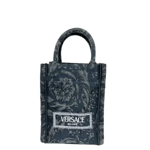 Athena Barocco Mini Top Handle Tote Crossbody Bag Black