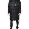 Black Hooded Parka Coat Winter Jacket - Image 2