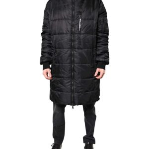 Black Hooded Parka Coat Winter Jacket