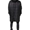 Black Hooded Parka Coat Winter Jacket - Image 4