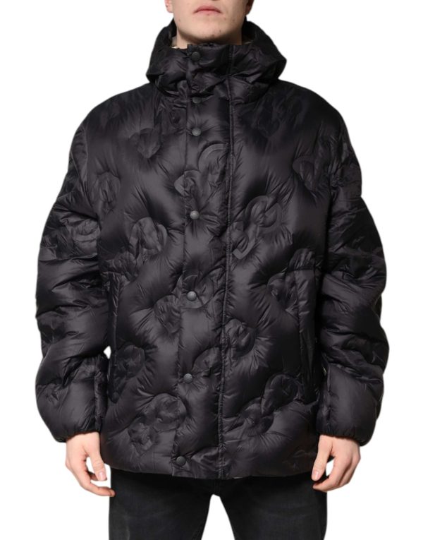 Black Hooded Parka Coat Winter Jacket - Image 2
