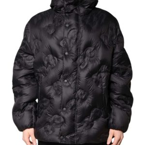 Black Hooded Parka Coat Winter Jacket