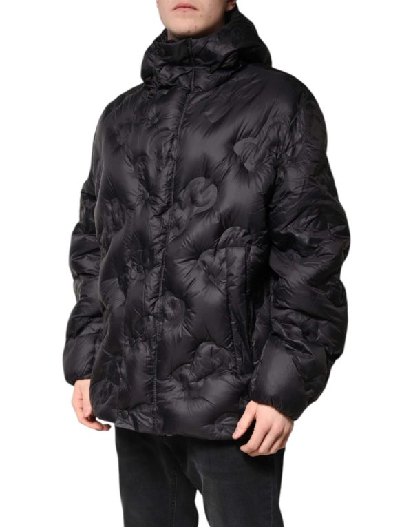 Black Hooded Parka Coat Winter Jacket - Image 3