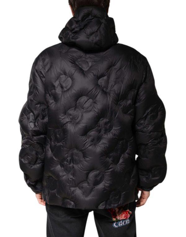 Black Hooded Parka Coat Winter Jacket - Image 4