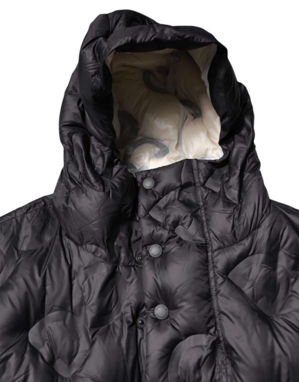 Black Hooded Parka Coat Winter Jacket - Image 5