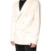 Beige Cashmere Double Breasted Coat Blazer - Image 3