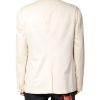 Beige Cashmere Double Breasted Coat Blazer - Image 4
