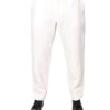 White Linen Mid Waist Men Dress Pants - Image 2