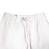 White Linen Mid Waist Men Dress Pants - Image 4
