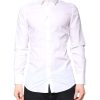 White Cotton GOLD Dress Formal Collared Shirt - Image 2