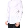 White Cotton GOLD Dress Formal Collared Shirt - Image 3