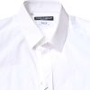 White Cotton GOLD Dress Formal Collared Shirt - Image 5