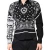 Black White Bandana MARTINI Casual Shirt - Image 2