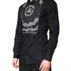 Black White Bandana GOLD Formal Dress Shirt - Image 3