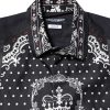Black White Bandana GOLD Formal Dress Shirt - Image 5