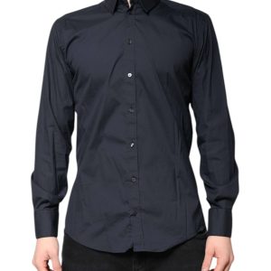 Dark Blue MARTINI Cotton Formal Dress Shirt