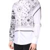 White Black Bandana MARTINI Men Dress Shirt - Image 3