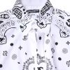 White Black Bandana MARTINI Men Dress Shirt - Image 5