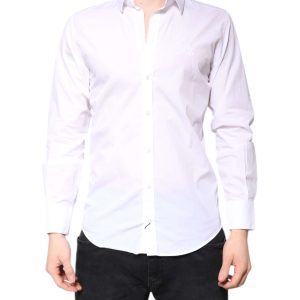 White MARTINI Cotton Men Formal Dress Shirt
